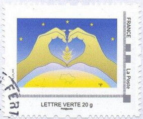 Love for Ukraine. Heart in hands gesture