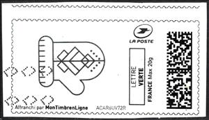 Stamp, Mitten, France,  , Clothing