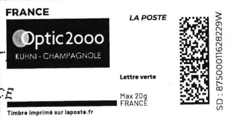 Stamp, Optic 2000. Redesign, France,  , Opticians