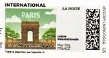 Stamp, Paris. Arc De Triomphe. Redesign without La Poste logo, France,  , Monuments