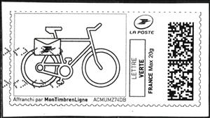 Stamp, Postbike, France,  , Bicycles, Postal Traffic