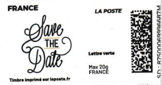 Stamp, Save the Date. Redesign, France,  , Greetings