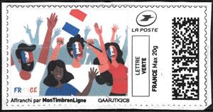 Stamp, World Cup Football Supporters. France, France,  , Flags, Football (Soccer), Sports