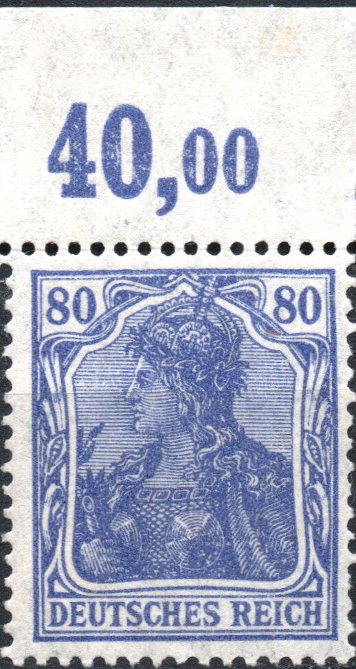 Germania with the imperial crown, hatched background