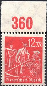 Stamp with Collectible Margin, Reaper, German Realm,  , Agricultural Machinery, Agriculture