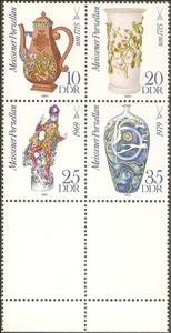 Se-tenant, Meissen Porcelain, Germany, Democratic Republic,  , Ceramics, Coffee, Utilities