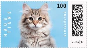 Stamp, Cat, Germany, Federal Republic,  , Animals (Fauna), Cats, Mammals