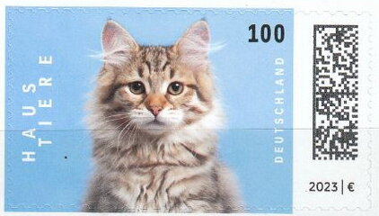 Stamp, Cat, Germany, Federal Republic,  , Animals (Fauna), Cats, Mammals