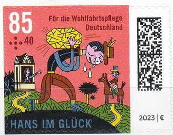 Stamp, Hans Leaving Home, Germany, Federal Republic,  , Fairy Tales
