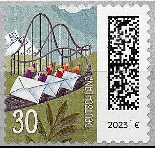 Stamp, Letters on Roller Coaster, Germany, Federal Republic,  , Letters (Mail)