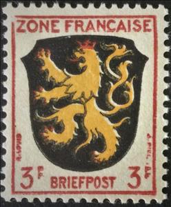 Stamp, Coat of Arms of Pfalz, Germany, French Occupation (General Issues),  , Coats of Arms