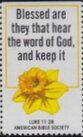 Se-tenant, Blessed ar they that hear the word of God and keep it, United States of America,  , Christian, Flowers, Proverbs and Quotations