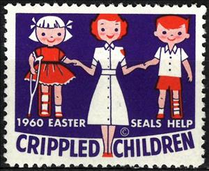 Stamp, Help Crippled Children Easter Seals Charity, United States of America,  , Charity, Children, Disabled
