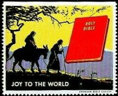 Stamp, Joy to the World, United States of America,  , Books, Charity, Christian, Christmas, Religion