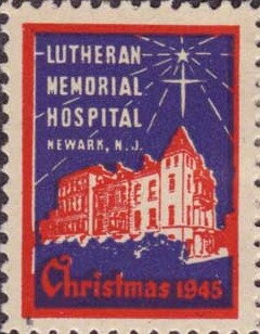 Stamp, Lutheran Memorial Hospital, Newark, N.J., United States of America,  , Christmas, Hospitals
