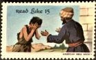 Stamp, Read Luke 15, United States of America,  , Biblical Accounts, Books, Christian