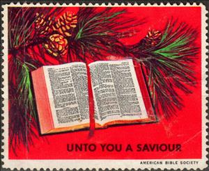 Stamp, Unto you a saviour, United States of America,  , Books, Charity, Christian, Christmas, Proverbs and Quotations, Religion