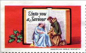 Stamp, Unto you a saviour, United States of America,  , Biblical Accounts, Books, Christian