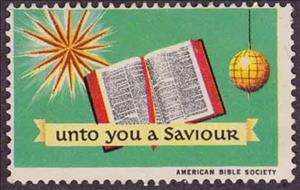 Stamp, Unto you a saviour, United States of America,  , Books, Charity, Christian, Christmas, Proverbs and Quotations, Religion