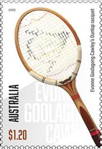 Stamp, Evonne Goolagong Cawley’s Tennis Racquet, Australia,  , Sports, Tennis