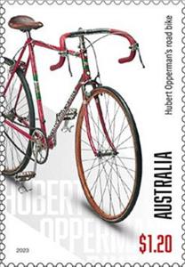 Stamp, Hubert Opperman’s “Tour de France” Bicycle, Australia,  , Bicycles, Cycling, Sports