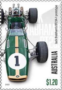 Stamp, Jack Brabham’s BT23A-1 Prototype Racecar, Australia,  , Motor Racing, Racing Cars, Sports