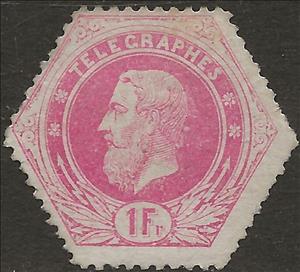 Stamp, Telegraph Stamp: Leopold II on full background, Belgium,  , Famous People, Heads of State, Kings, Men, Royalty