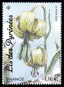 Stamp, Lilium pyrenaicum, France,  , Flowers