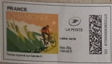 Stamp, Chamonix, France,  , Bicycles, Cycling, Mountains