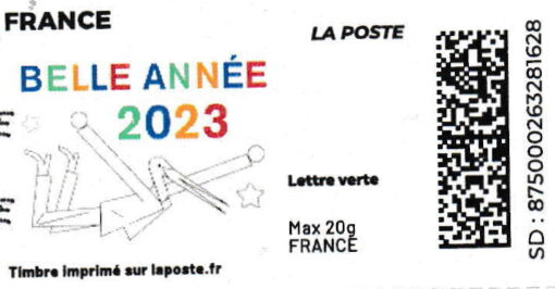 Happy new year Belle Annee 2023, without laposte logo