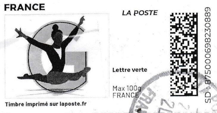 Letter G Gymnastics. Redesign in black without laposte logo