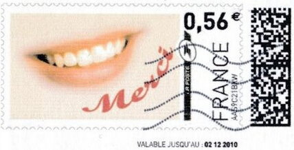 Stamp, Merci. Lips, France,  , Faces