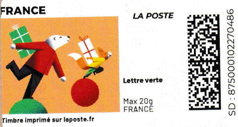 Polar Bear and fox with gifts without laposte logo