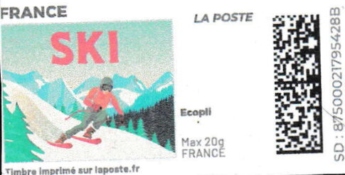 Ski in colour. redesign without laposte logo