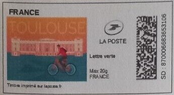 Stamp, Toulouse, France,  , Bicycles, Cycling, Townscapes / City Views