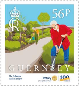 Stamp, Delancey Garden Project, Guernsey,  , Rotary