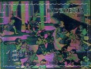 Stamp, Ramayana, Indonesia,  , Art, Joint Issues, Literature, Paintings