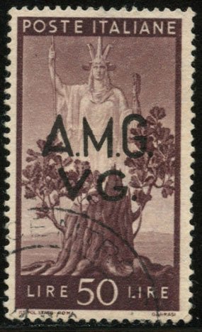 Stamp, Allied Occupation of Venetia Giulia, Italy - Allied Occupation of Venezia-Giulia,  , Mythology, Trees