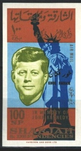 John Fitzgerald Kennedy (1917-1963) and Statue of Liberty