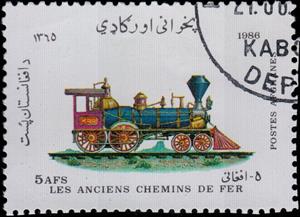 Stamp, 4-4-0 der Western Railroad [um 1860], Afghanistan,  , Railways