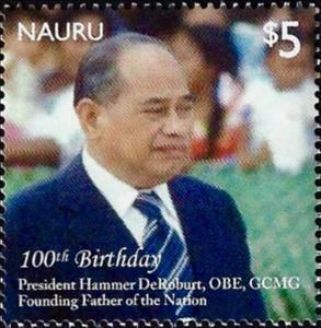Stamp, Hammer DeRoburt, President of Nauru, Nauru,  , Heads of State