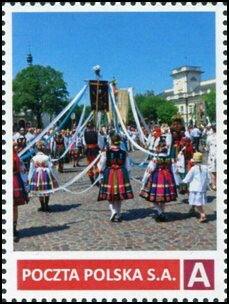 Stamp, Pozdrowienia Z Ziemi Łowicki, Personalized and Private Mail Stamps,  , Dance