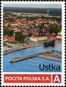 Stamp, Ustka, Personalized and Private Mail Stamps,  , Townscapes / City Views