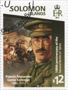Stamp, Battle of Ypres (2015), Solomon Islands,  , Anniversaries and Jubilees, First World War