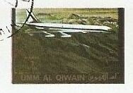 Stamp, Plane, Umm al-Qiwain,  , Aircraft, Airlines, Aviation