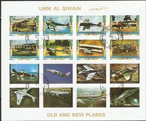 Mini Sheet, Planes, Umm al-Qiwain,  , Aircraft, Aviation