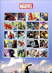 Mini Sheet, Marvel Comics, United Kingdom of Great Britain & Northern Ireland,  , Cartoons, Comics