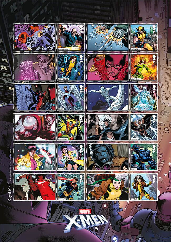 X-Men Comics Characters Collector's Sheet