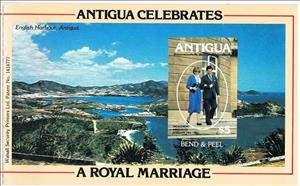Booklet Pane, Prince Charles and Lady Diana Spencer Booklet Pane, Antigua and Barbuda,  , Famous People, Landscapes, Men, Ports, Princes, Princesses, Weddings, Women
