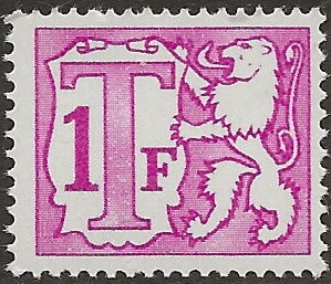 Stamp, Numeral, Belgium,  , Coats of Arms, Heraldic Animals, Лев, Numbers